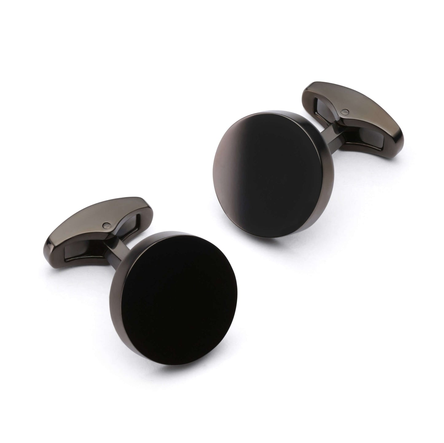Round Cufflinks In Black