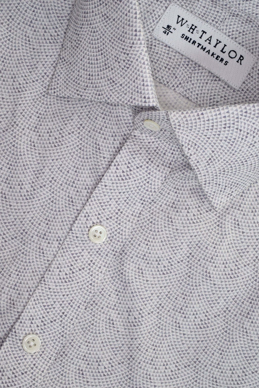 Art Deco Marineblaues Mosaikmuster Damen Maßhemd