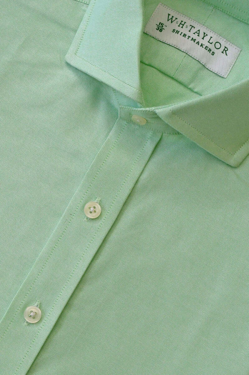 Apple Green Oxford Ladies Bespoke Shirt - whtshirtmakers.com